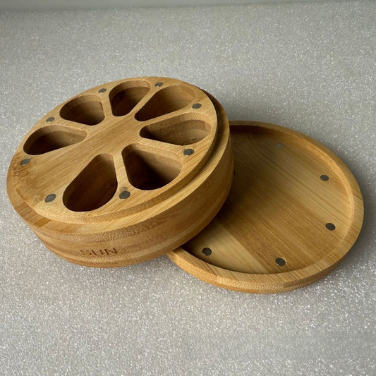 Portable Wooden Weekly Pill Organizer