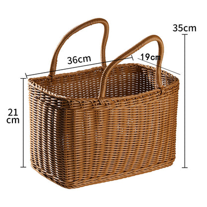 Portable Woven Shopping Basket