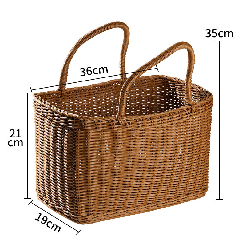 Portable Woven Shopping Basket