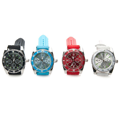 Portable Wristwatch Tobacco Grinder with Time Display