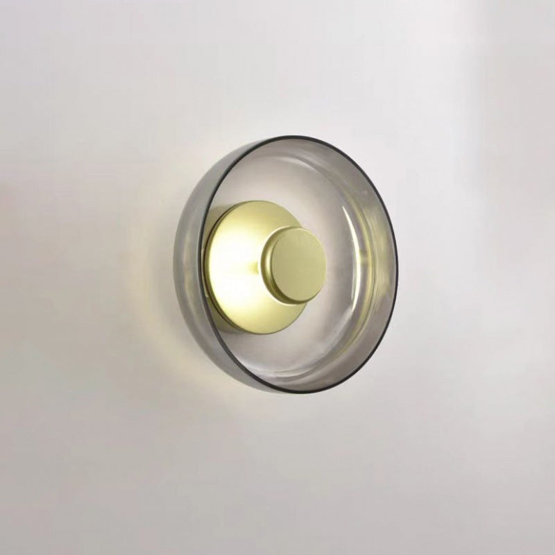 Postmodern bedside glass lamp for bedroom