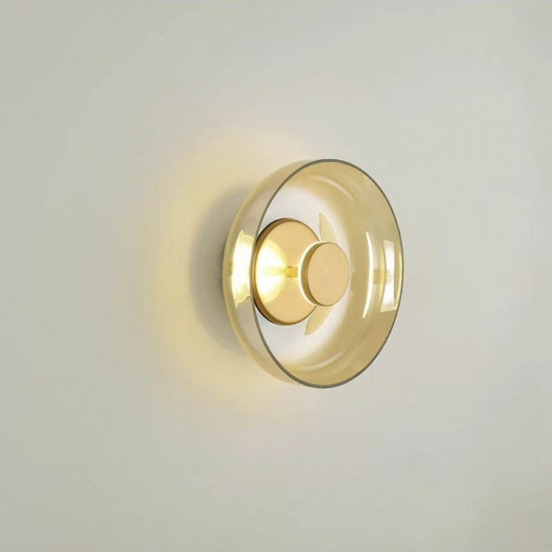 Postmodern bedside glass lamp for bedroom