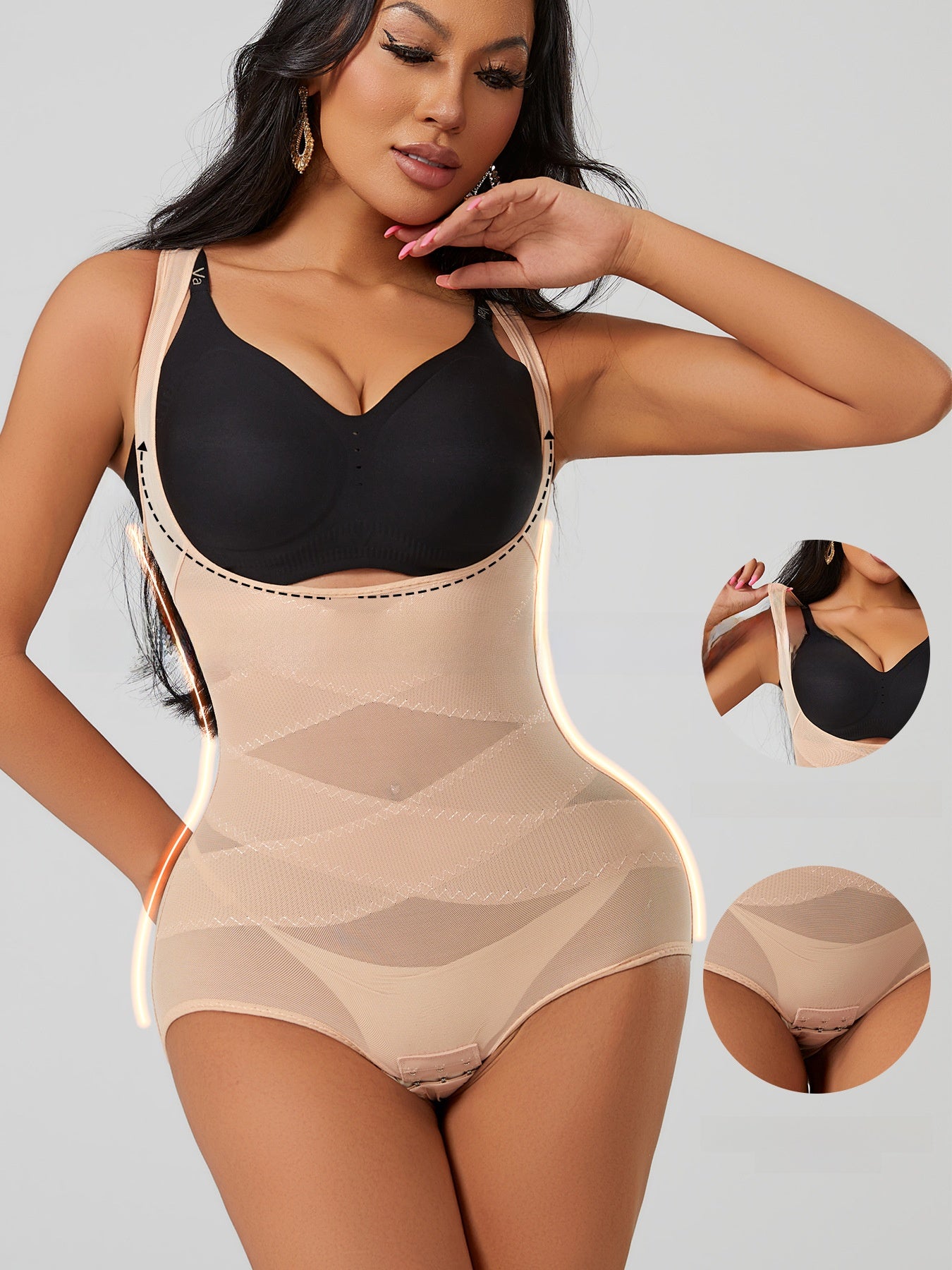 Postpartum Buttoned Shapewear Dress