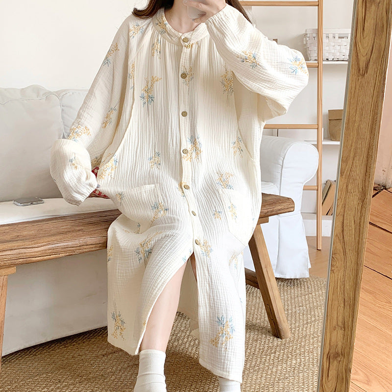 Postpartum pregnant woman sleepwear postpartum dress