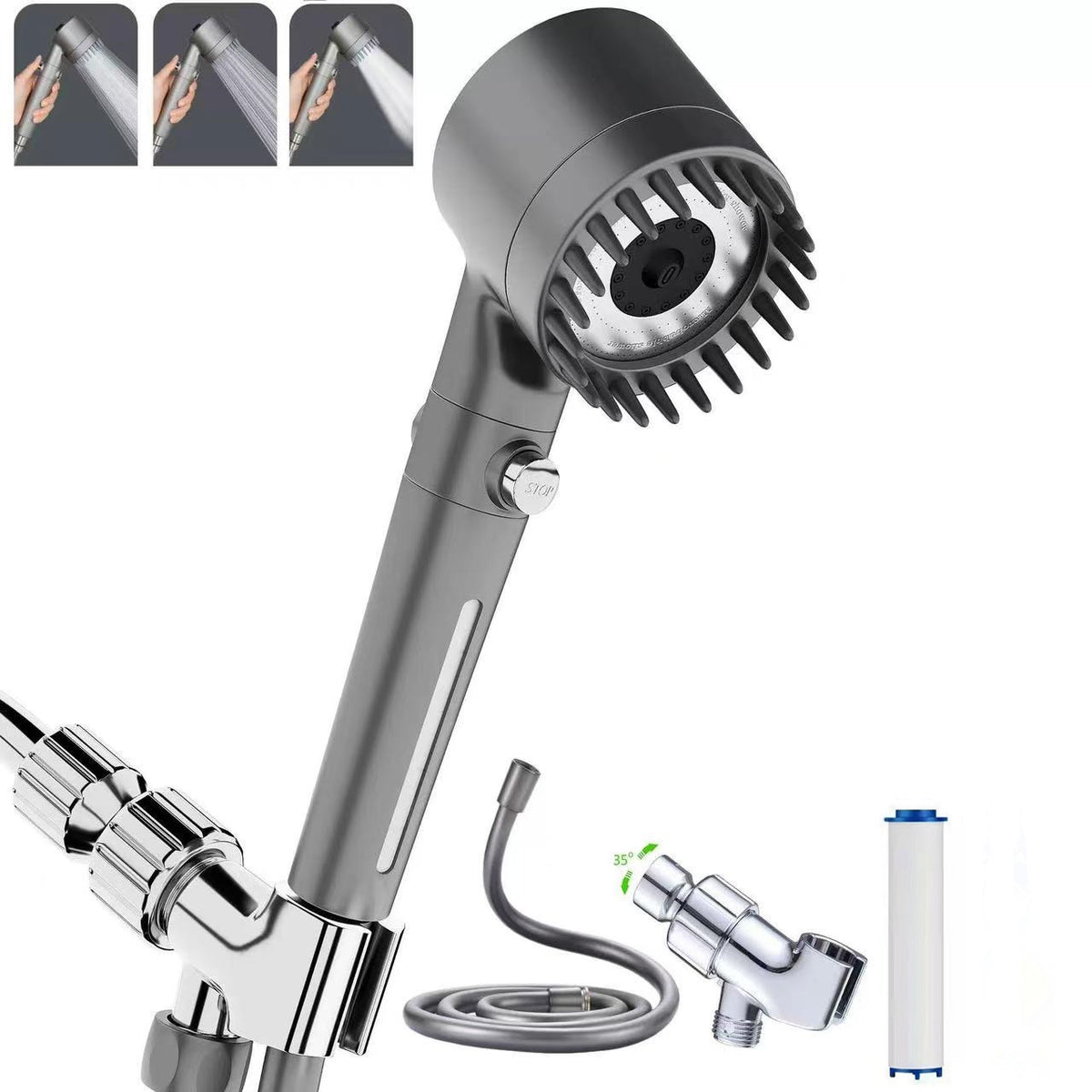 Powerful booster shower head