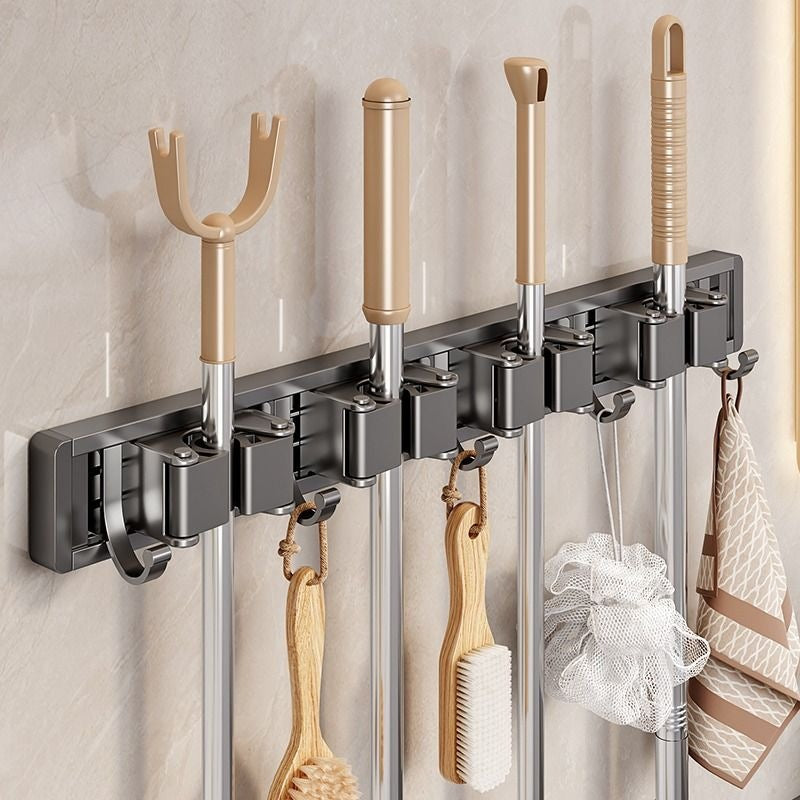 Powerful mop wall hook