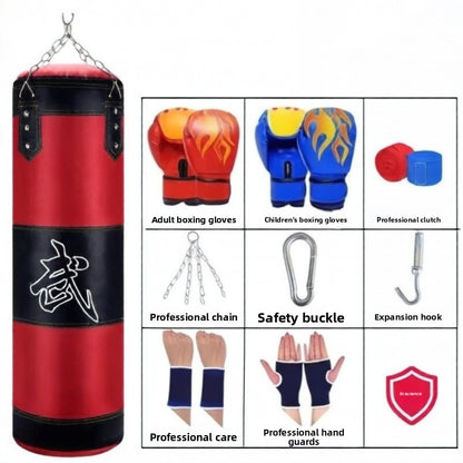 Practice boxing with sandbags