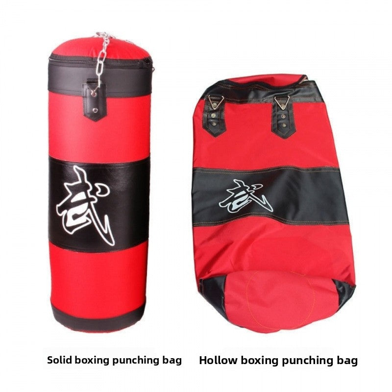 Practice boxing with sandbags