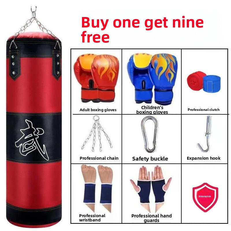 Practice boxing with sandbags
