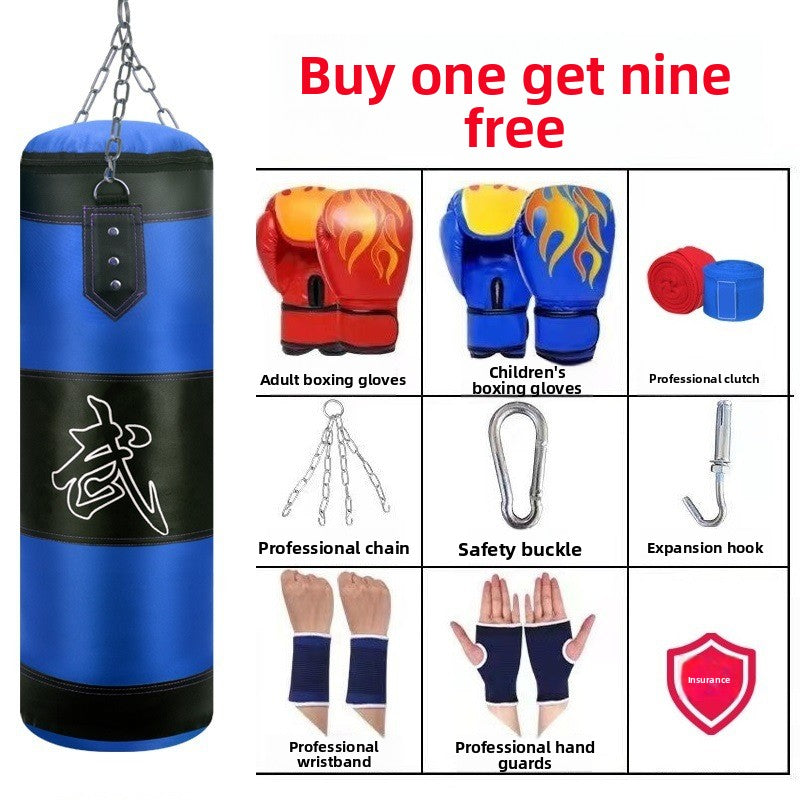 Practice boxing with sandbags
