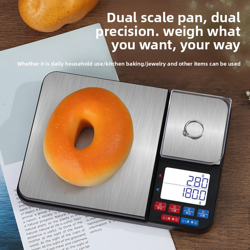 Precision Digital Kitchen Scale with Dual Weighing Pans