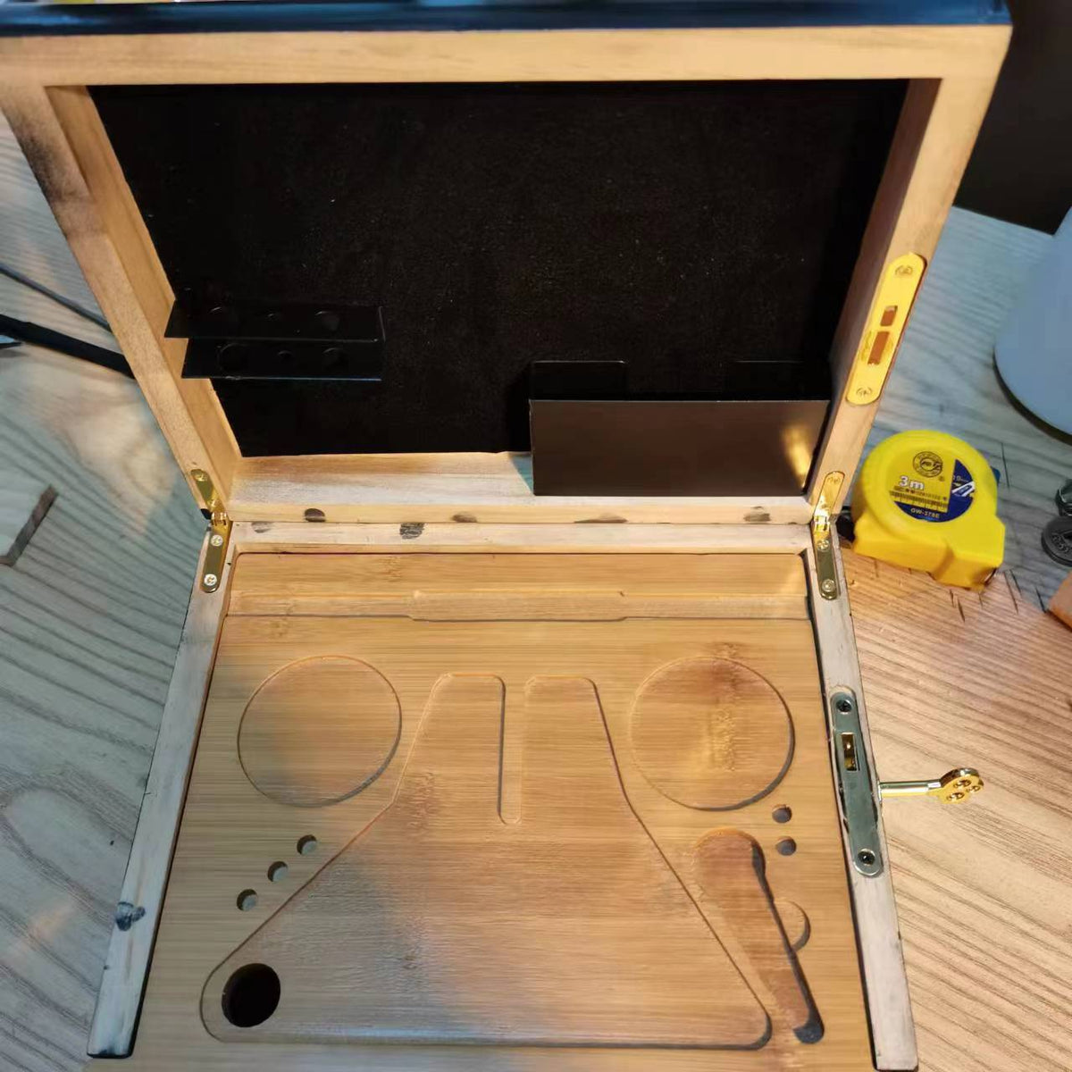 Premium Bamboo Storage Chest with Removable Tray