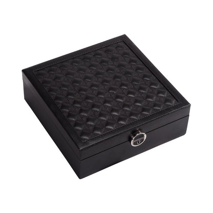 Premium Embroidered Leather Jewelry Storage Box