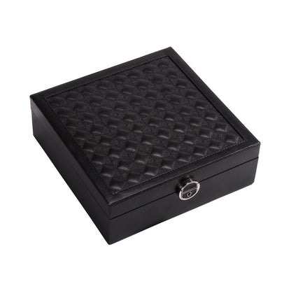 Premium Embroidered Leather Jewelry Storage Box