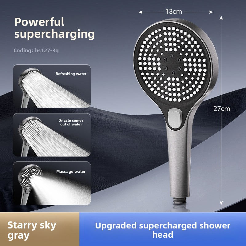Premium Pressurized Shower Head with Hose and Bracket