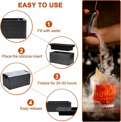 Premium Silicone Ice Cube Mold Set