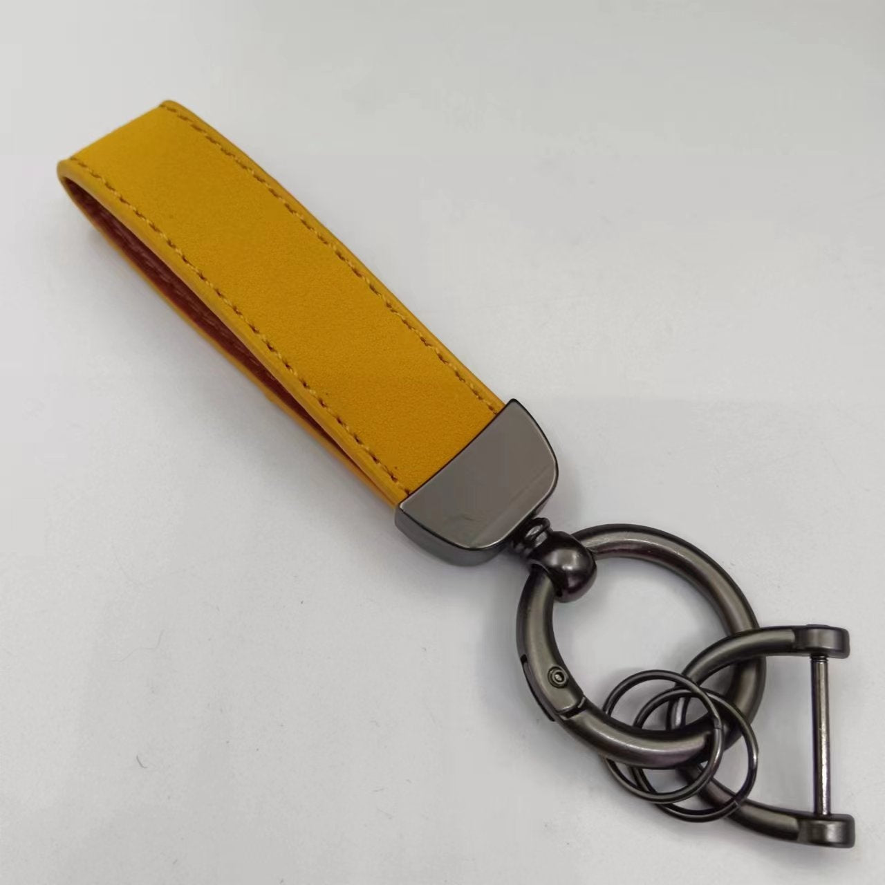Premium Suede Keychain with Metal Hardware