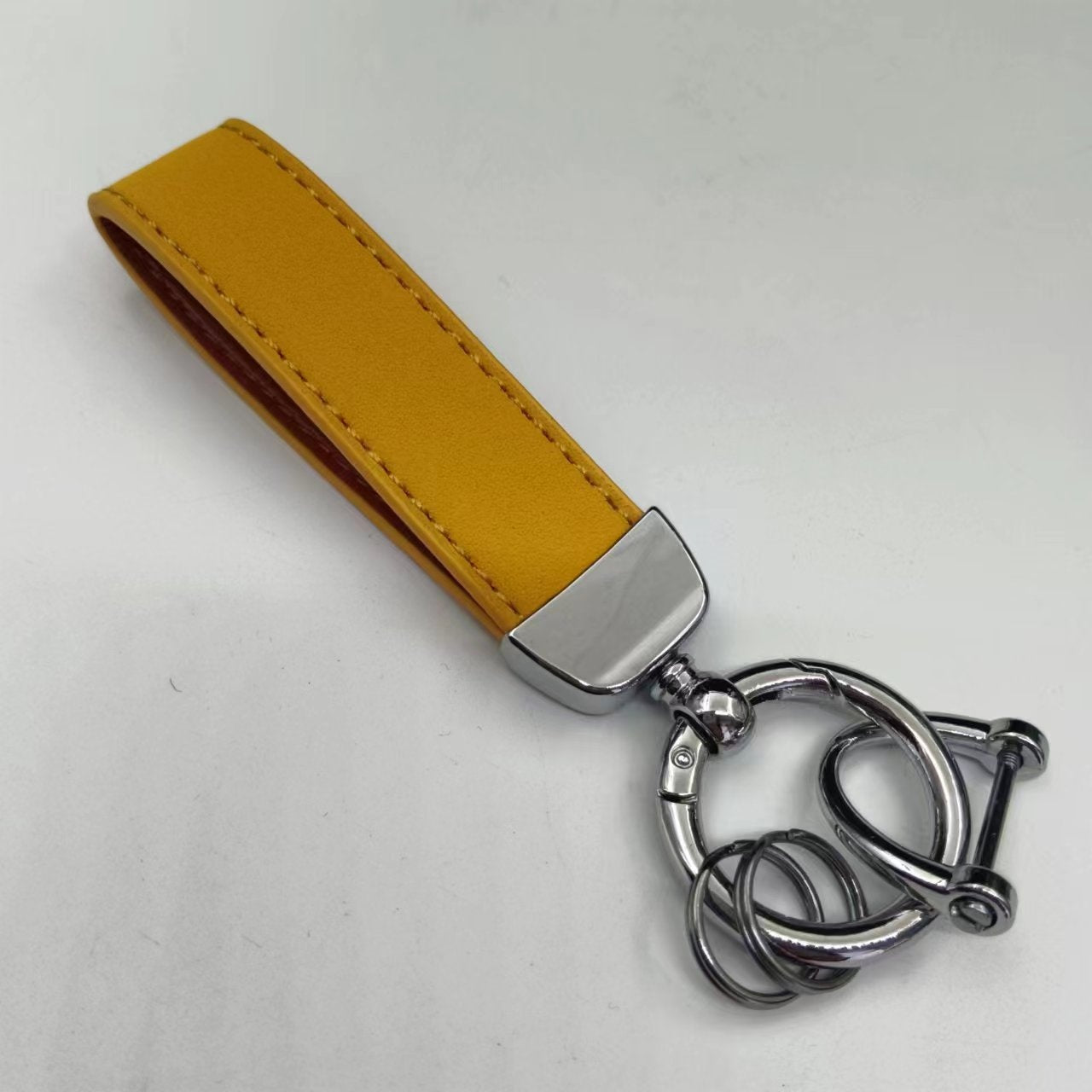 Premium Suede Keychain with Metal Hardware