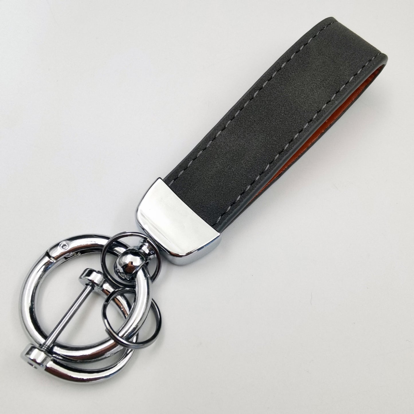 Premium Suede Keychain with Metal Hardware