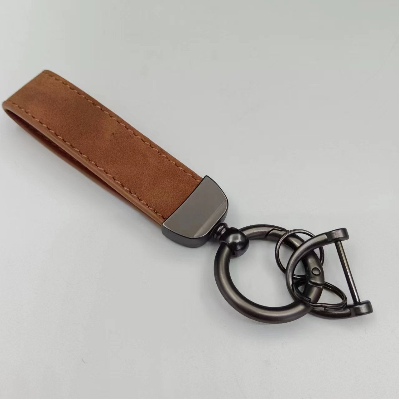 Premium Suede Keychain with Metal Hardware