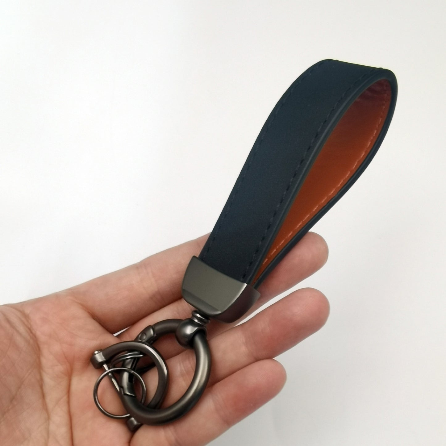 Premium Suede Keychain with Metal Hardware