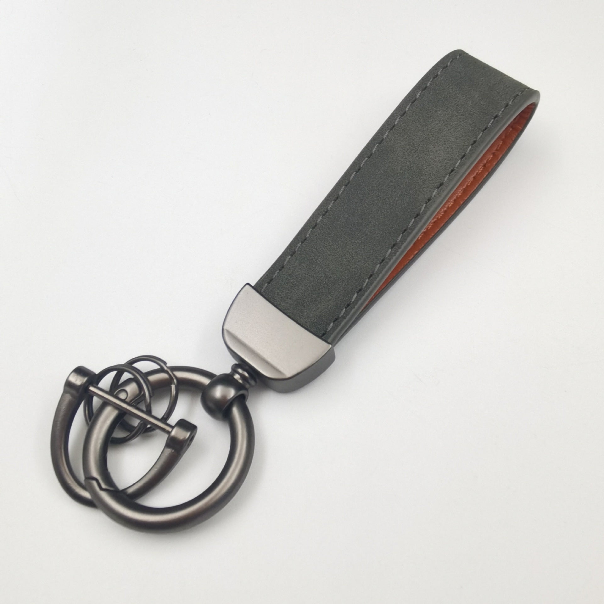 Premium Suede Keychain with Metal Hardware