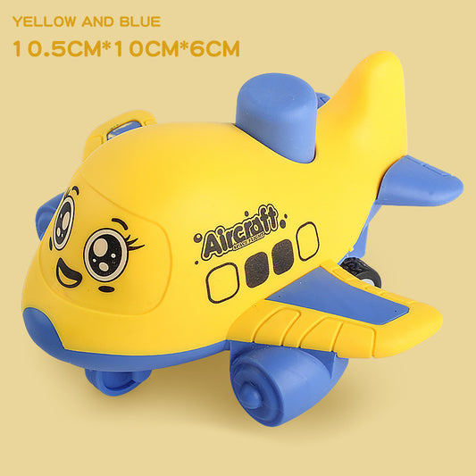 Press-and-Go Cartoon Airplane Inertia Toy Car