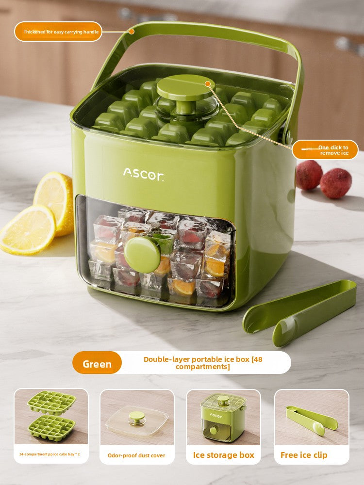 Press ice cube ice mold ice box
