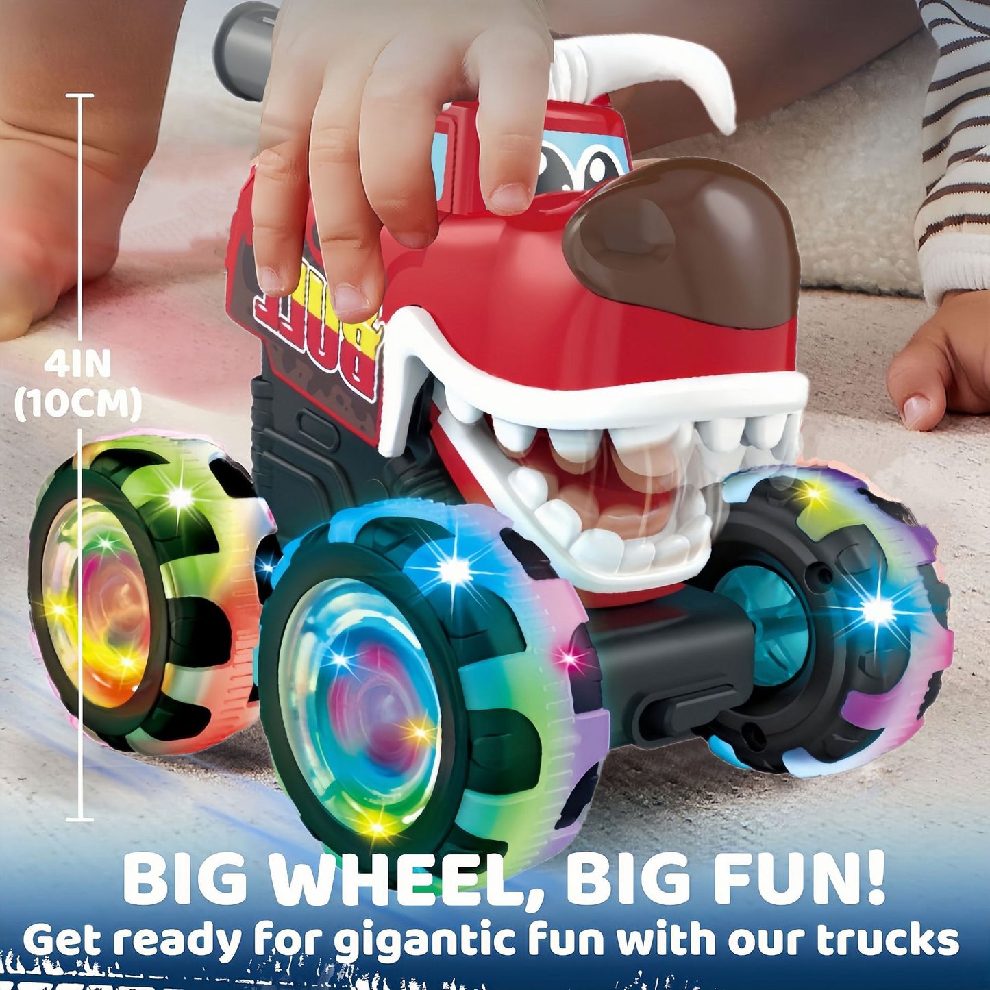 Press light toy car