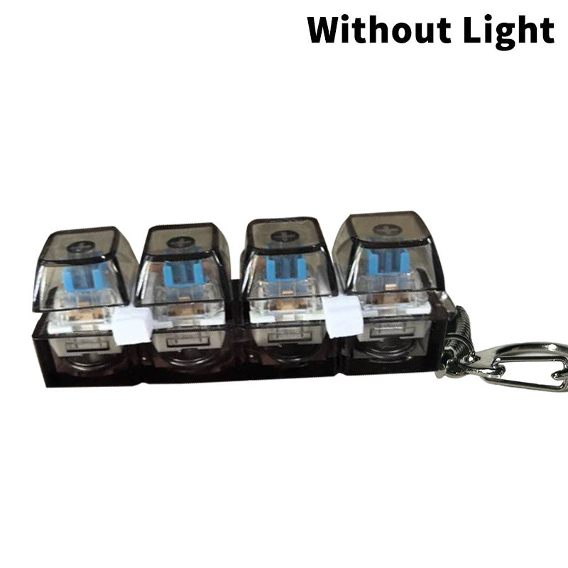 Press Stress Relief Keychain Toy with Optional LED