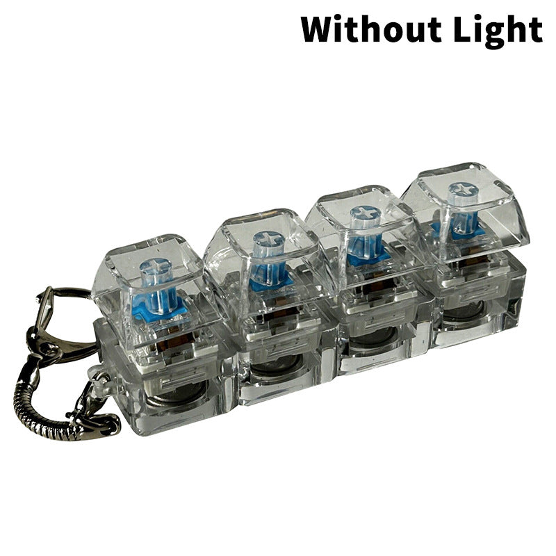 Press Stress Relief Keychain Toy with Optional LED
