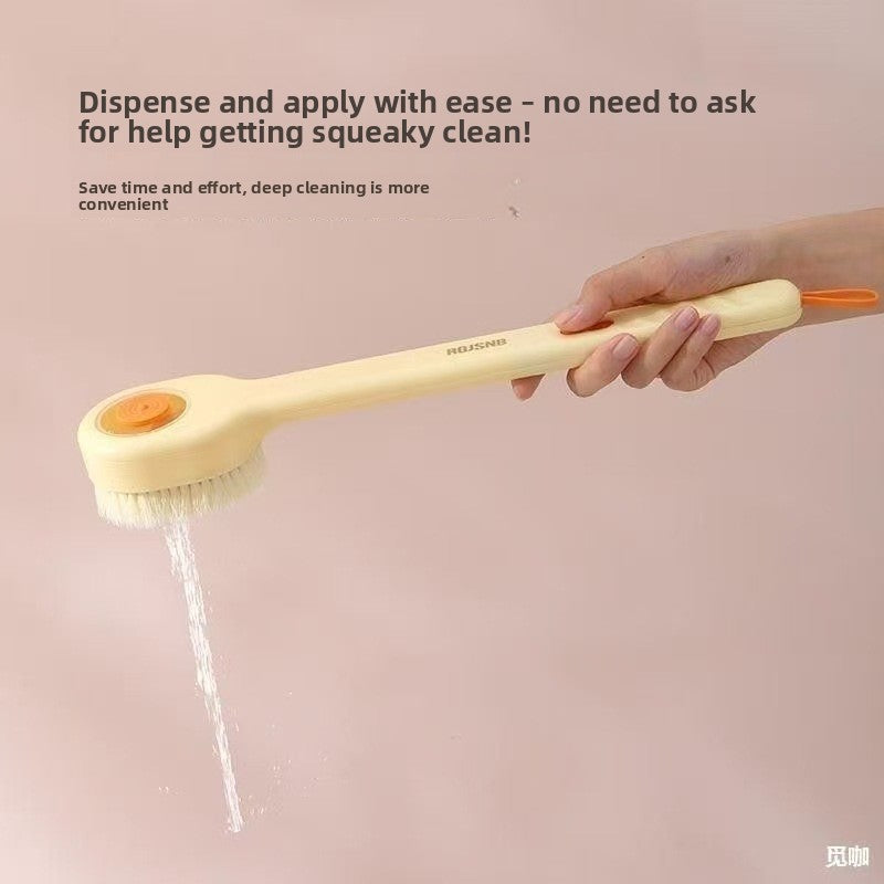 Press the bath brush