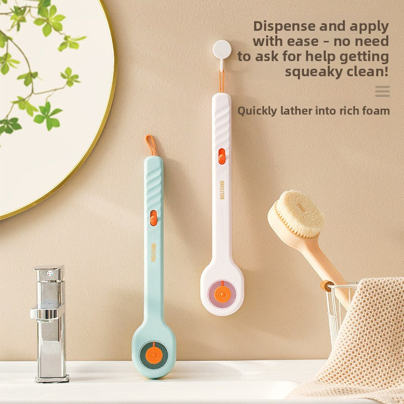 Press the bath brush
