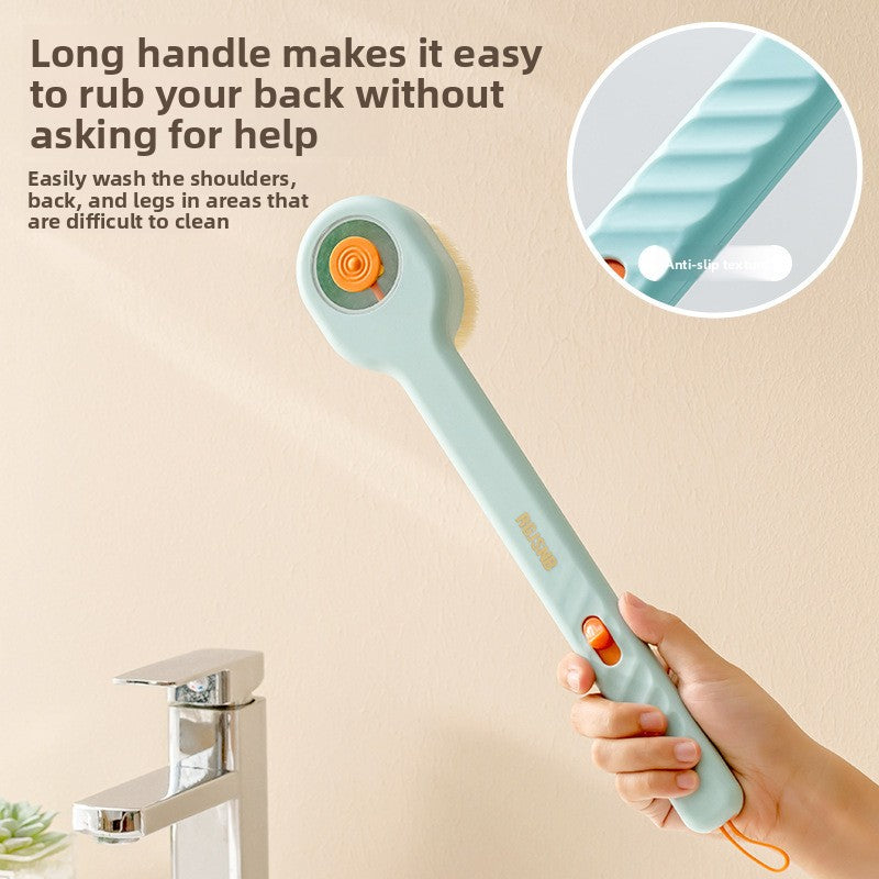 Press the bath brush