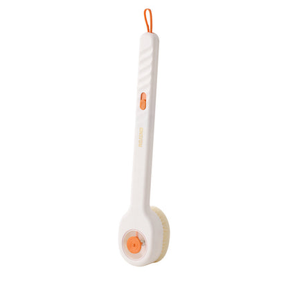 Press the bath brush