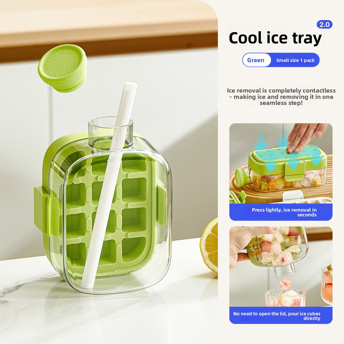 Press-Type Ice Cube Mold