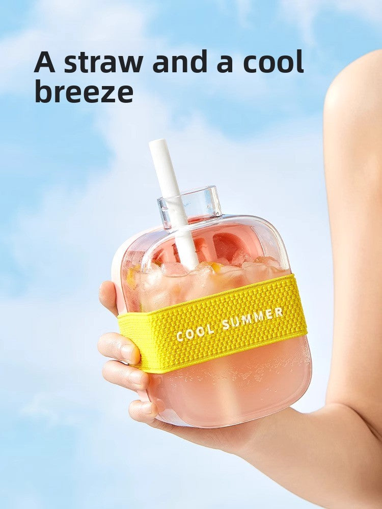Press-Type Ice Tray Water Bottle