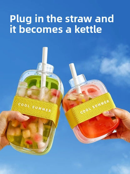 Press-Type Ice Tray Water Bottle