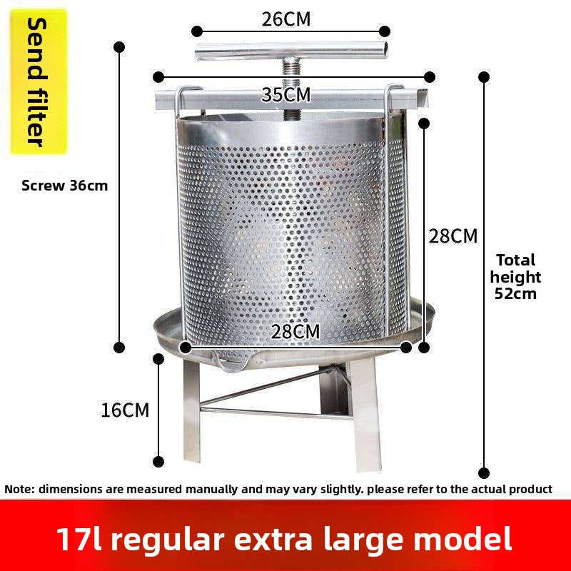 Pressing honey extraction machine