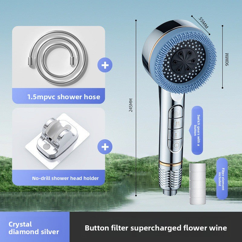 Pressure-enhanced handheld shower kit