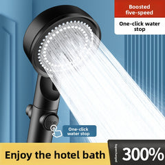 All Black Simple Shower