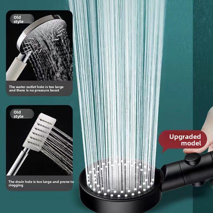 Pressurized Handheld Shower Head with Five Spray Modes