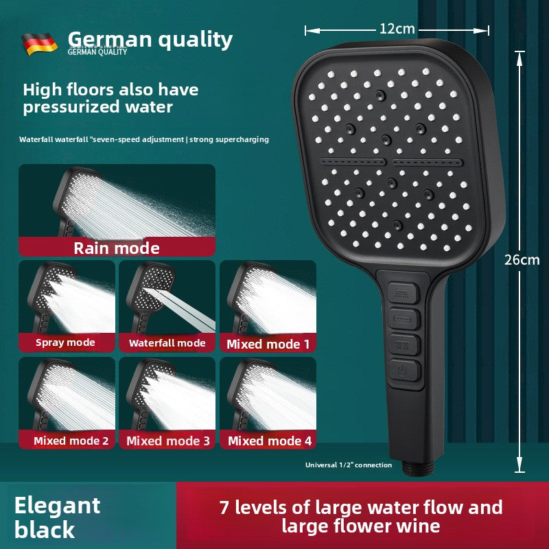 Pressurized Shower Head Set with 7 Spray Modes