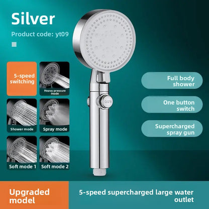 Pressurized Shower Head Set with Adjustable Spray Modes