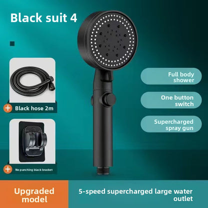 Pressurized Shower Head Set with Adjustable Spray Modes