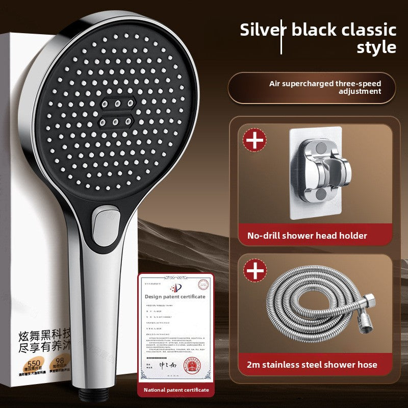 Pressurized Shower Head Set with Multiple Spray Modes