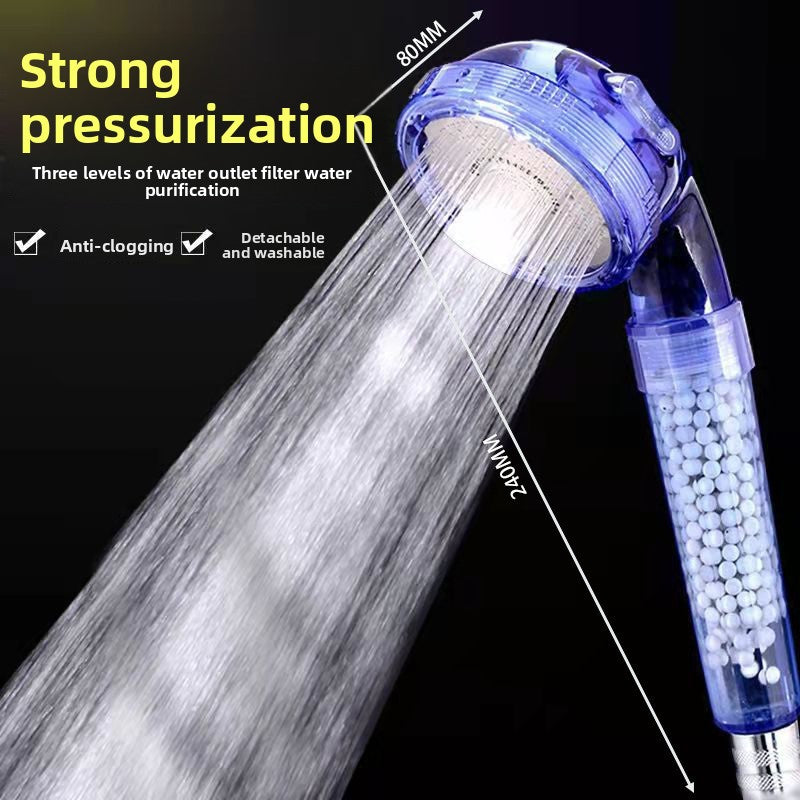 Pressurized shower head