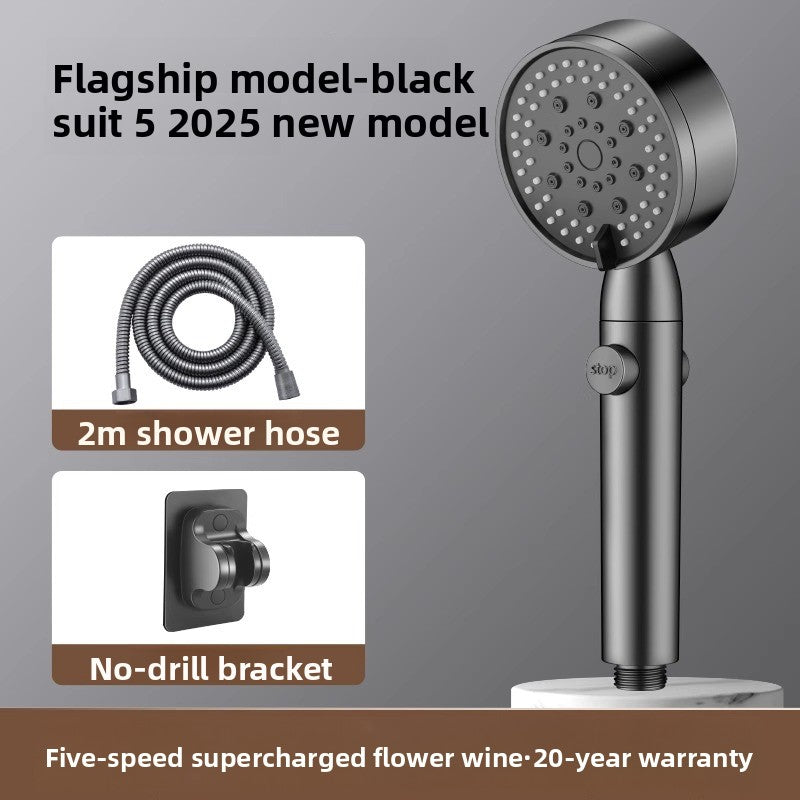 Pressurized Shower Head with Adjustable Spray Modes