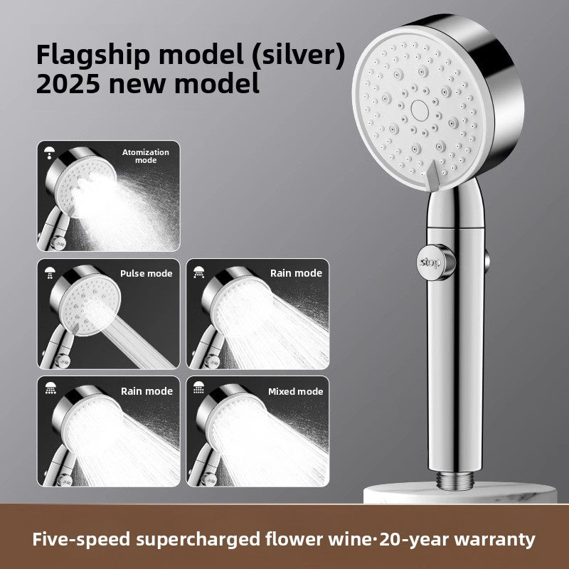 Pressurized Shower Head with Adjustable Spray Modes