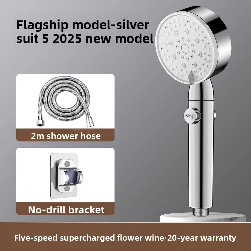 Pressurized Shower Head with Adjustable Spray Modes